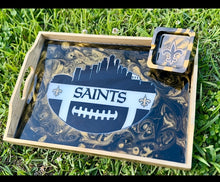 Load image into Gallery viewer, New Orleans Saints tray set
