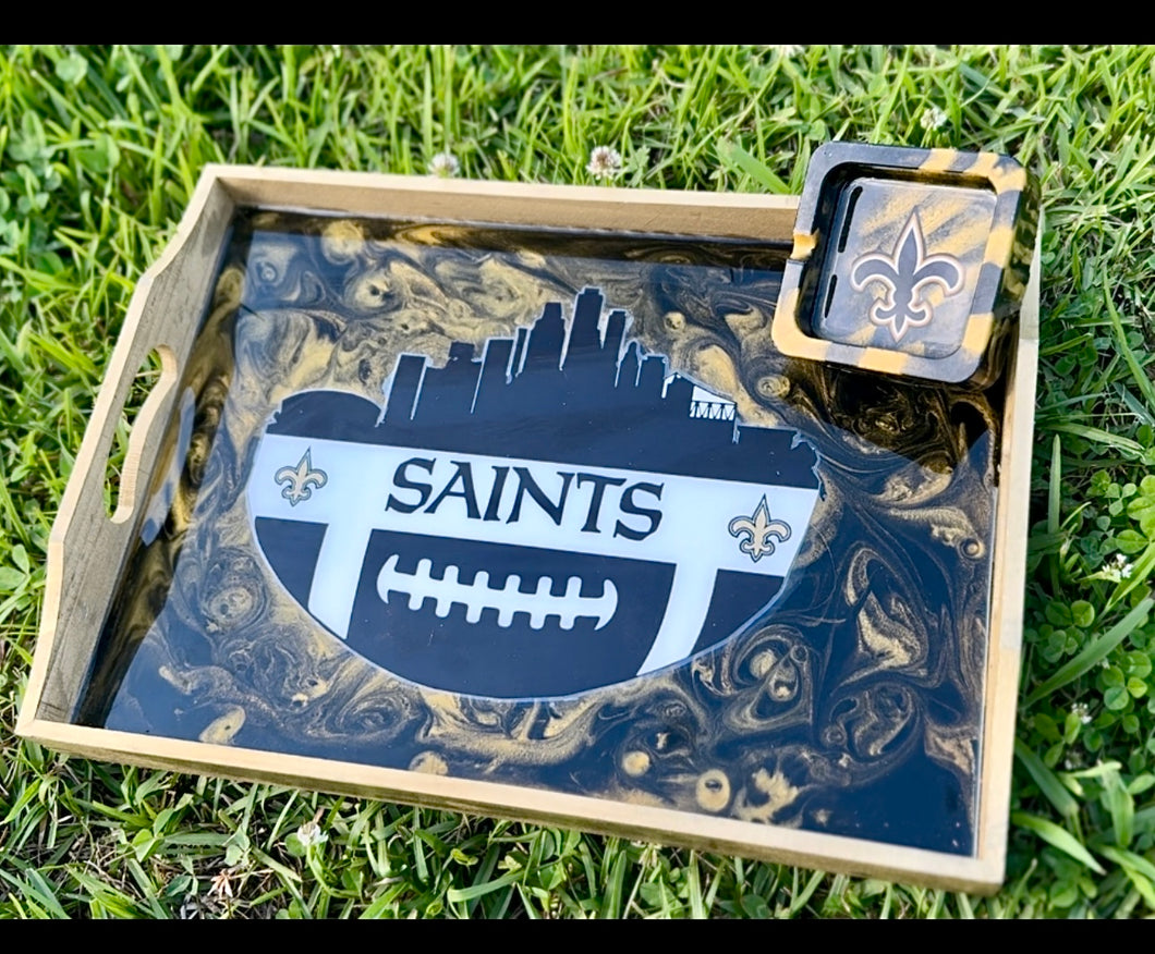 New Orleans Saints tray set
