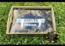 Load image into Gallery viewer, New Orleans Saints tray set
