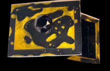 Load image into Gallery viewer, Black &amp; Gold drippy jewelry box
