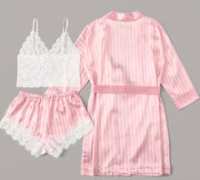 Load image into Gallery viewer, 3piece Pink robe set
