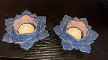 Load image into Gallery viewer, Blue multi glitter tealight holders
