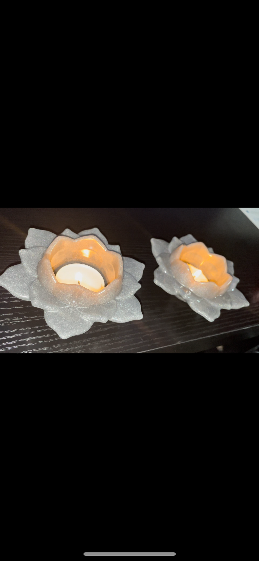 Grey tealight holder
