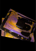 Load image into Gallery viewer, Purple/Gold &amp; black drippy jewelry box
