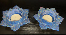 Load image into Gallery viewer, Blue multi glitter tealight holders
