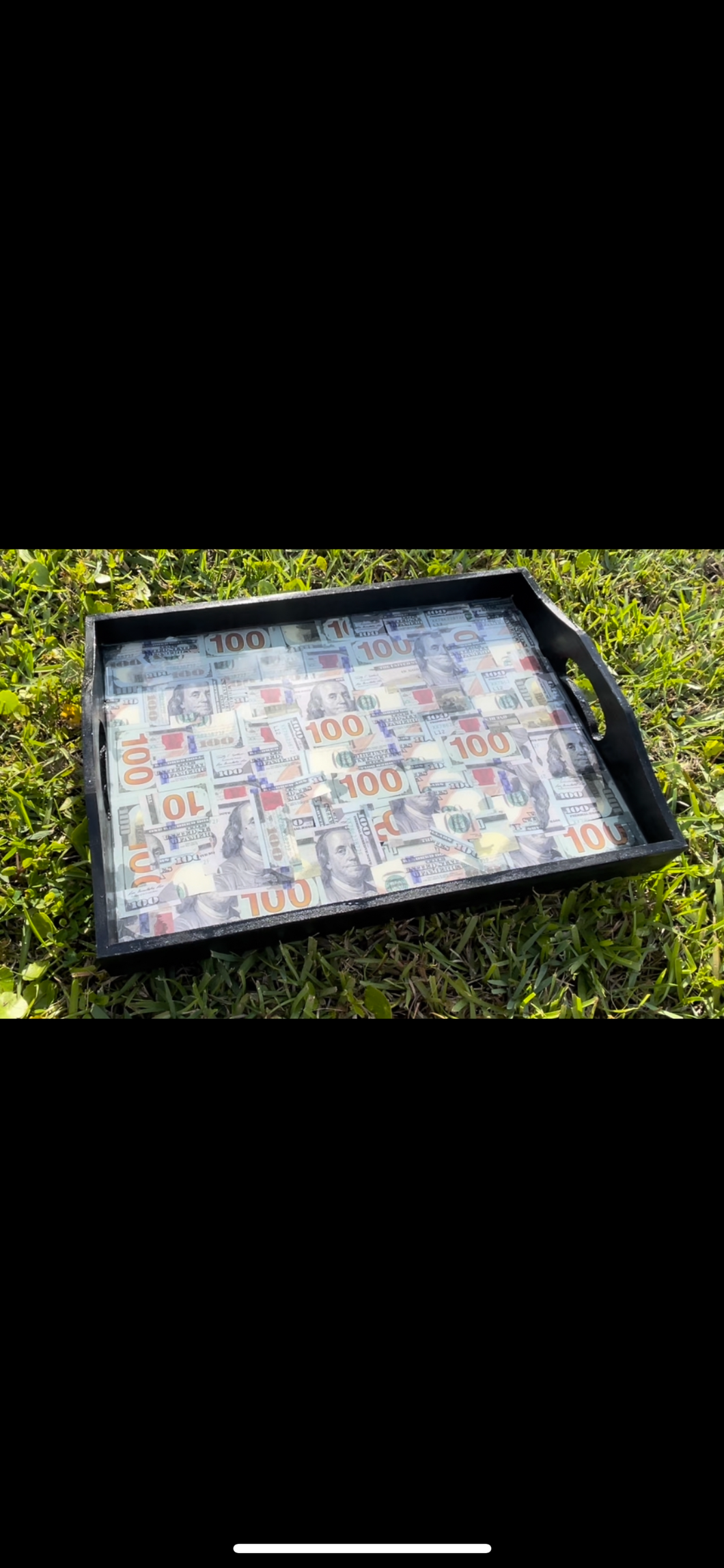 Money theme tray